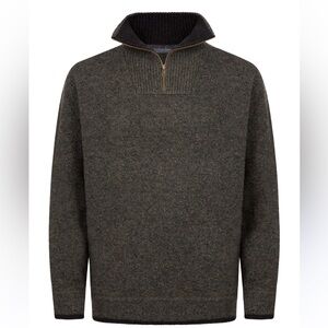 Irelands Eye Men's Half Zip Pullover in Green